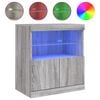 vidaXL Sideboard with LED Lights Grey Sonoma 60x37x67 cm