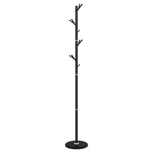 vidaXL Coat Stand Black 175 cm Powder-coated Iron
