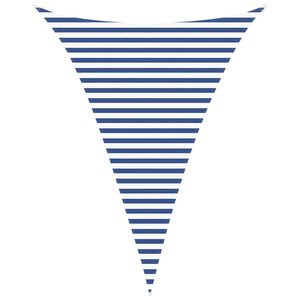 vidaXL Sun Shade Sail Blue and White 3 x 4 x 4 m 100% Polyester Oxford