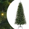 vidaXL Artificial Christmas Tree with 300 LEDs Green 240 cm PE and PVC