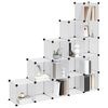 vidaXL Storage Cube Organiser with 15 Cubes Transparent PP