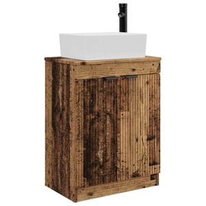 vidaXL Bathroom Vanity with Sink Old Wood 54 x 35 x 83 cm