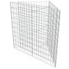 vidaXL Gabion Raised Bed Galvanised Steel 75x75x50 cm