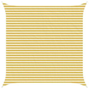 vidaXL Sunshade Sail Yellow and White 4.5 x 4.5 m HDPE