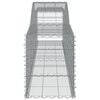 vidaXL Arched Gabion Baskets 25 pcs 400x50x60/80 cm Galvanised Iron