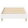 vidaXL Bed Frame No Mattress White 75x190 cm Small Single Engineered Wood