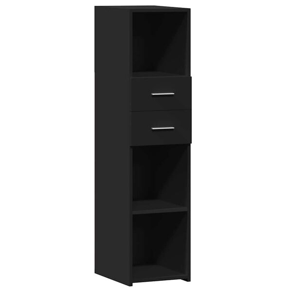 vidaXL Highboard Black 30x42.5x124 cm Engineered Wood