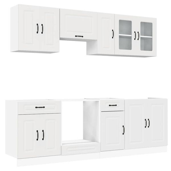 vidaXL 8 Piece Kitchen Cabinet Set Kalmar White Engineered Wood