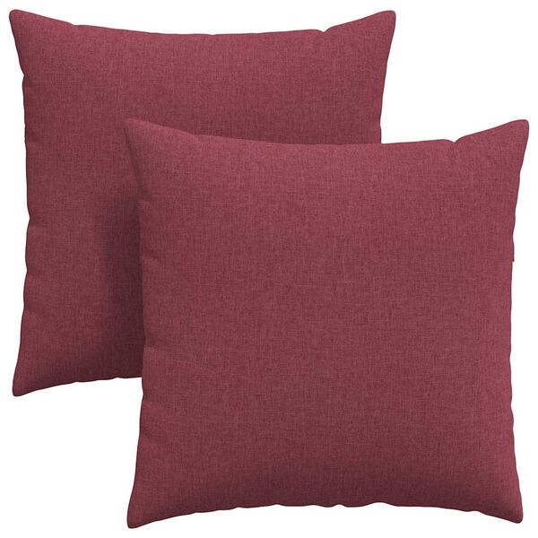 vidaXL Sofa Pillows 2 pcs Wine Red 60 x 60 cm Fabric