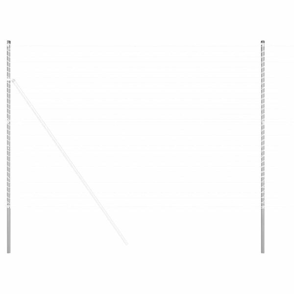 vidaXL Fence Post 12 pcs Silver Powder-coated steel