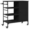 vidaXL Kitchen Trolley Black 87,5x38,5x84,5 cm Engineered Wood