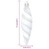 vidaXL Christmas Spiral Shape Ball 40 pcs White
