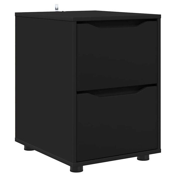 vidaXL Storage Cabinet Black 40 x 48 x 57 cm Engineered Wood