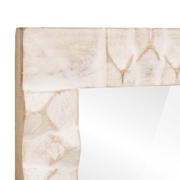 vidaXL Bathroom Mirror with Mirror White Wash Finish 50 x 70 x 2.5 cm