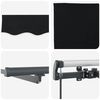 vidaXL Retractable Awning Manual Black 350 x 250 cm Fabric