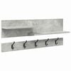 vidaXL Wall-Mounted Coat Rack with Shelf Concrete Grey 90 x 15 x 36 cm