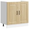 vidaXL Kitchen Cabinet with Door Kalmar 2 pcs Brown 80 x 46 x 81.5 cm