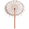vidaXL Balinese Parasol Cream 190 x 190 x 260 cm Cotton and Wood