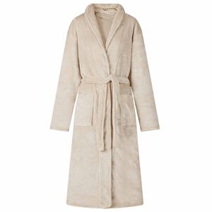 vidaXL Bathrobe without Hood Beige XXL Flannel