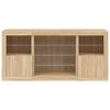 vidaXL Sideboard with LED Lights Sonoma Oak 142.5x37x67 cm