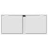 vidaXL TV Wall Cabinet with LED Lights White 80x31x35 cm