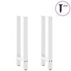 vidaXL Console Table Legs White 2 pcs 28x(72-73) cm Steel