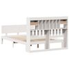 vidaXL Bookcase Bed without Mattress White 150x200 cm King Size Solid Wood Pine