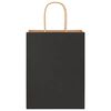 vidaXL Paper Bags 50 pcs with Handles Black 21x11x28 cm