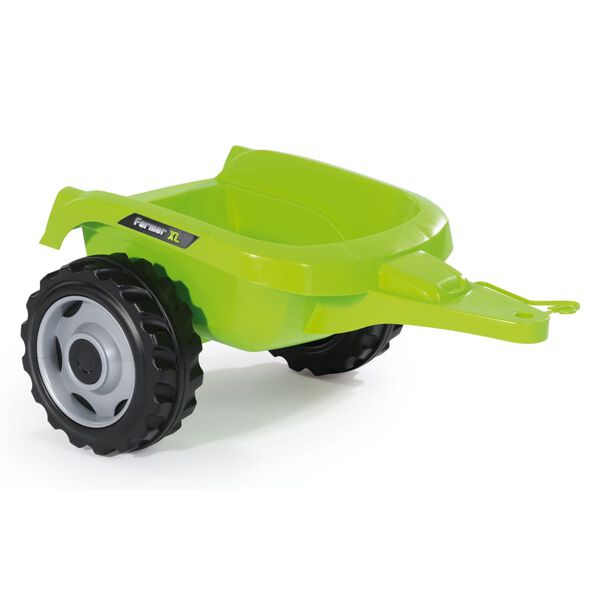 Smoby Kids Tractor and Trailer Farmer XL White and Black