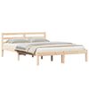 vidaXL Bed Frame Brown 215.5 x 165.5 x 69.5 cm Solid Pine Wood
