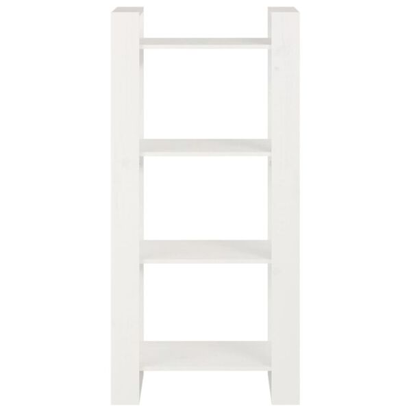 vidaXL Book Cabinet/Room Divider White 60x35x125 cm Solid Wood