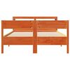 vidaXL Bed Frame without Mattress Wax Brown 140x190 cm Solid Wood Pine
