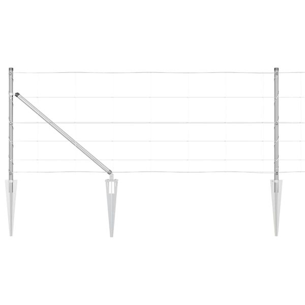 vidaXL Fence Post Galvanized 50 x 0.8 m Steel