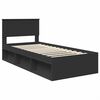 vidaXL Bed Frame with Headboard Black 75 x 190 cm Engineered wood
