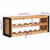 vidaXL Wine Rack Brown 120 x 45 x 33 cm Solid Rough Mango Wood