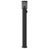 vidaXL Outdoor Floor Lamp with Outlet Black 110cm Stainless Steel