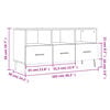 vidaXL TV Cabinet White 102x36x50 cm Engineered Wood