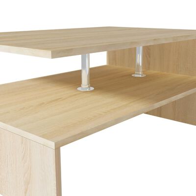 vidaXL Coffee Table Engineered Wood 90x59x42 cm Oak
