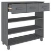 vidaXL Console Table HAMAR Dark Grey 90x35x90 cm Solid Wood Pine