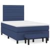 vidaXL Box Spring Bed with Mattress Blue 120x200 cm Fabric