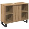 vidaXL Bathroom Furniture Set with Storage 3 pcs Brown Engineered wood
