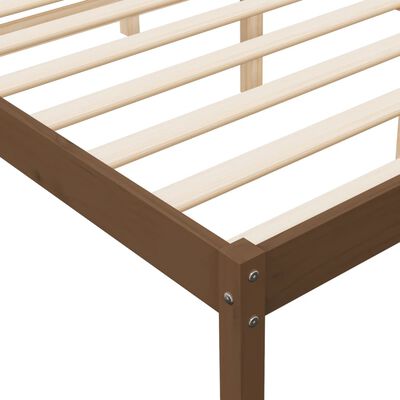 vidaXL Bed Frame Honey Brown 140x190 cm Solid Wood Pine