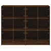 vidaXL Bookcase with Doors Brown Oak 136x37x109 cm Engineered Wood