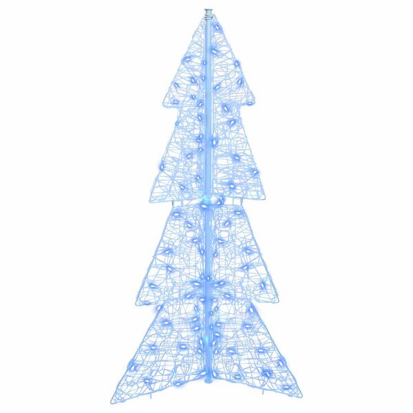 vidaXL Christmas Tree with 100 LEDs Blue 120 cm Acrylic
