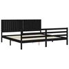 vidaXL Bed Frame without Mattress Black 200x200 cm Solid Wood