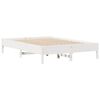 vidaXL Bed Frame without Mattress White 150x200 cm King Size Solid Wood Pine