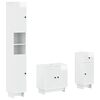 vidaXL 3 Piece Bathroom Cabinet Set EDE High Gloss White