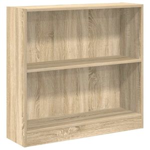 vidaXL Bookshelf Sonoma Oak 80x24x75 cm Engineered Wood