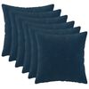 vidaXL Cushion Cover 6 pcs HEERLEN Blue 30 x 30 cm Microfiber Fleece