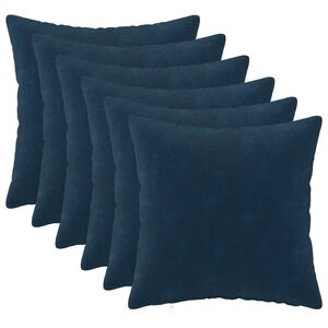 vidaXL Cushion Cover 6 pcs HEERLEN Blue 30 x 30 cm Microfiber Fleece
